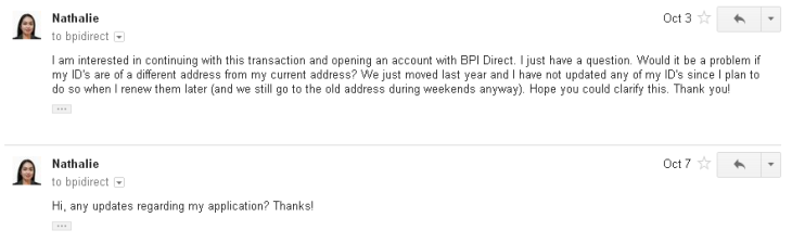 BPI Direct email reply