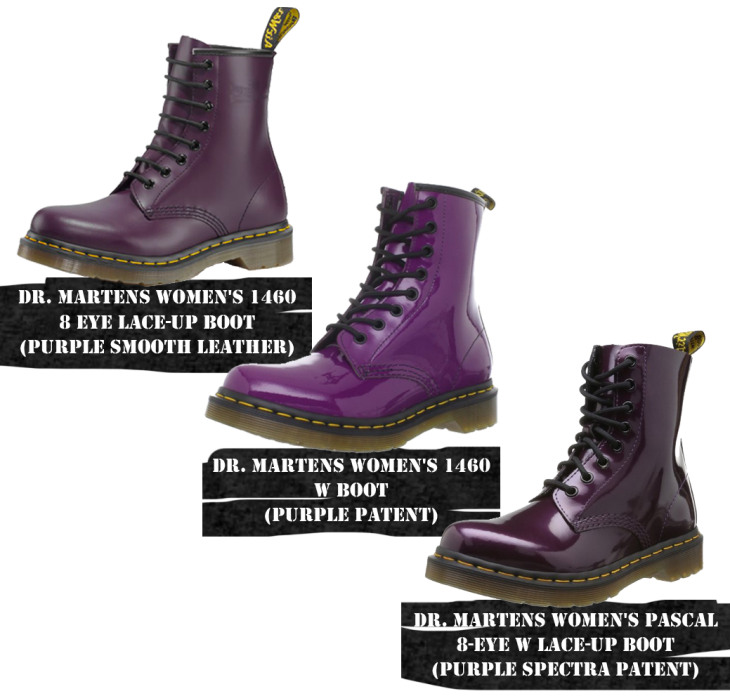 purple Doc Martens boots